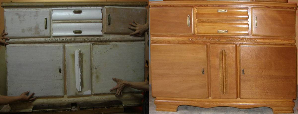 Renowacja drewnianego kredensu